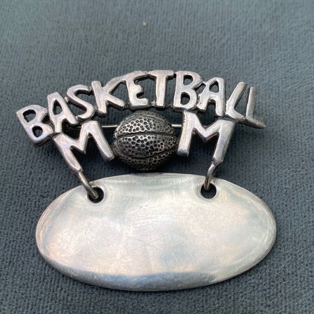 Sterling Silver ‘Basketball Mom’ broach